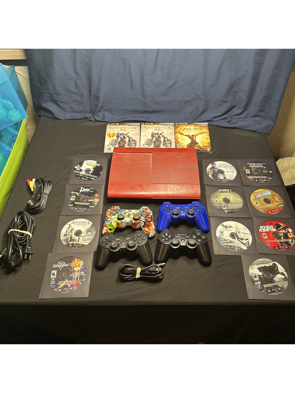 PS3 Super Slim God of War Legacy Bundle Limited Edition Red Console + MORE